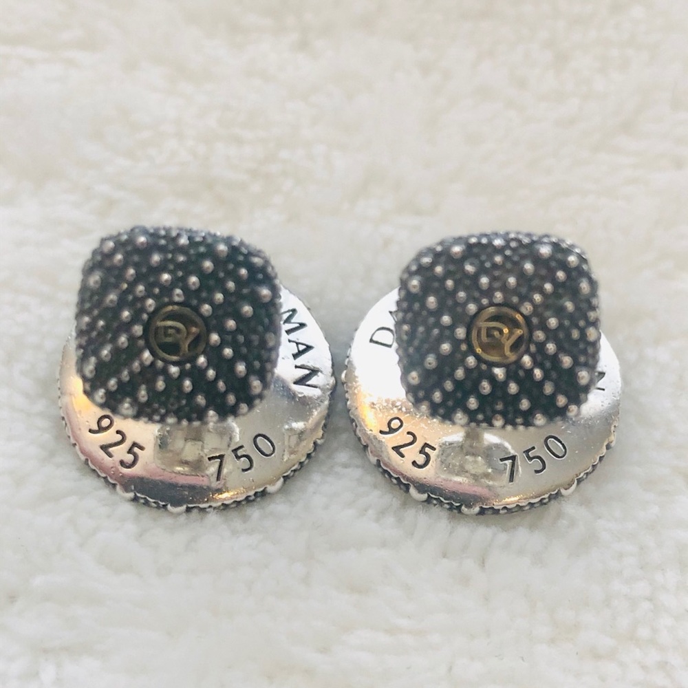David Yurman Sea Urchin Cufflinks w/Blue Sapphire RARE - Picture 14 of 14